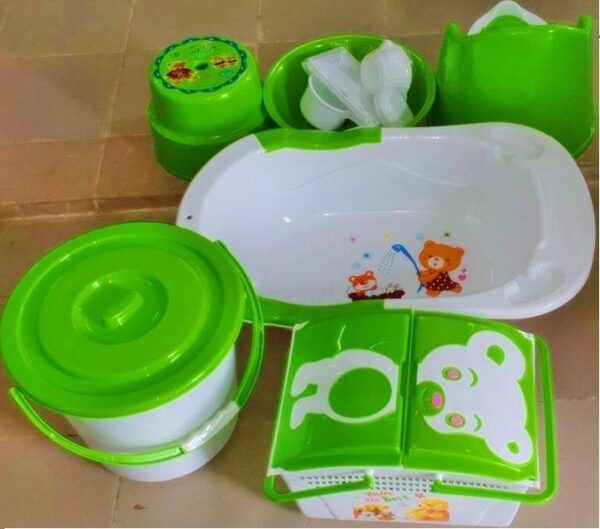 Kit De Baignoire Pour Bébé 11pcs – Vert – Image 2