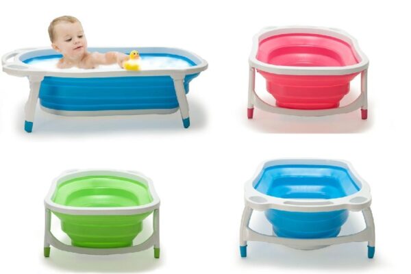 Baignoire pour bébé pliable et portable – Image 2