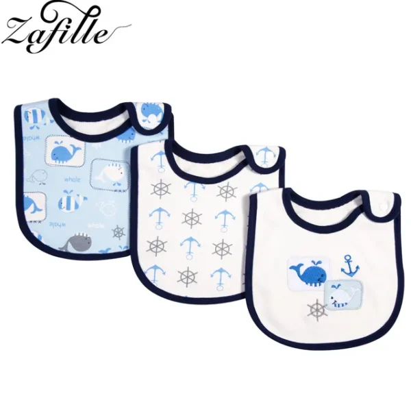 Lot de 03 Bavoirs En Coton Pour Bébé – Motifs variables