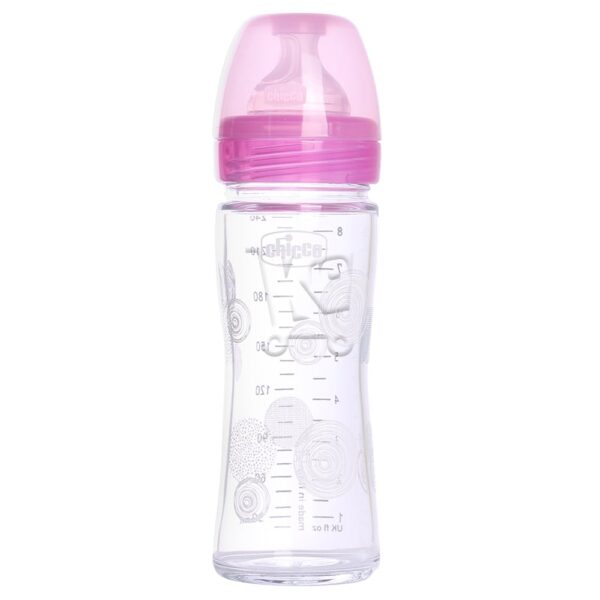 Biberon En Verre Chicco – 4 Mois Et Plus -240ml – motifs variables