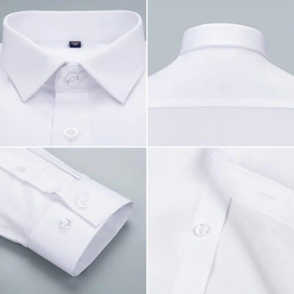 Chemise doux et léger 100% coton – Blanc – Image 2