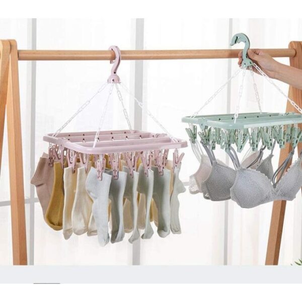 Séchoir A Linge 24 Pinces A Suspendre – Image 4