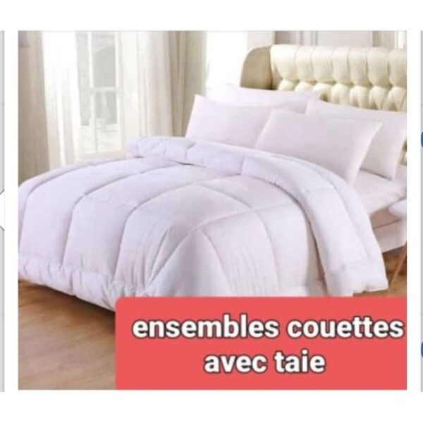 Ensemble Couette Blanc 3 Place 1draps 2taires – Image 2