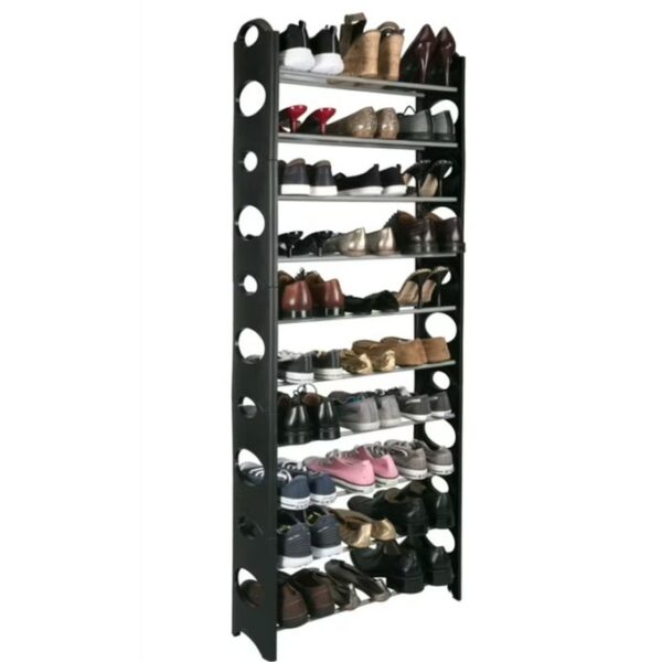 Étagère De 30 Paires de Chaussures Empilable - 10 Niveaux – Image 3