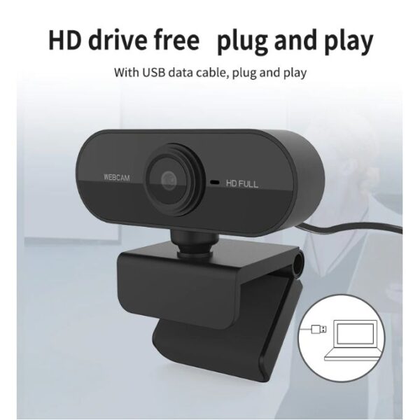 Mini Webcam Pour Ordinateur Avec Microphone - HD 1080p – Image 5