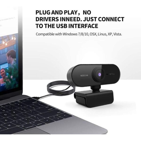 Mini Webcam Pour Ordinateur Avec Microphone - HD 1080p – Image 7