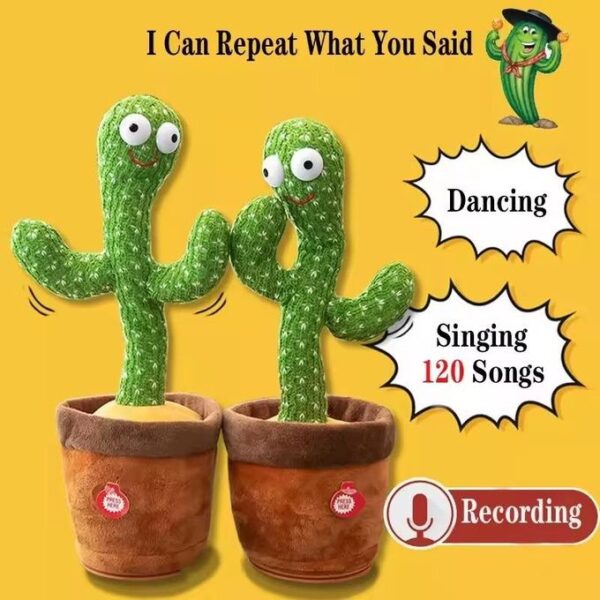 Charmante chanson musicale de cactus dansant - Rechargeable – Image 3