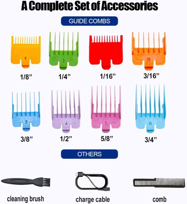 Tondeuse à cheveux professionnelle waer pour hommes, sans fil – Image 8