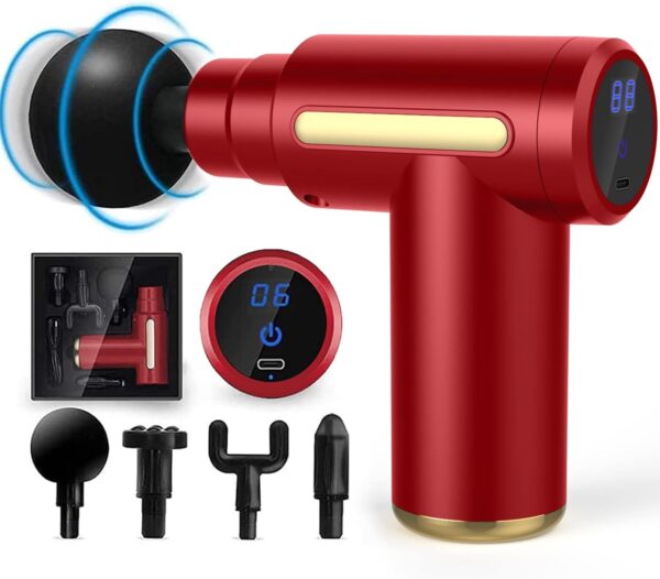 Pistolet de massage des tissus profonds à 4 têtes de massage