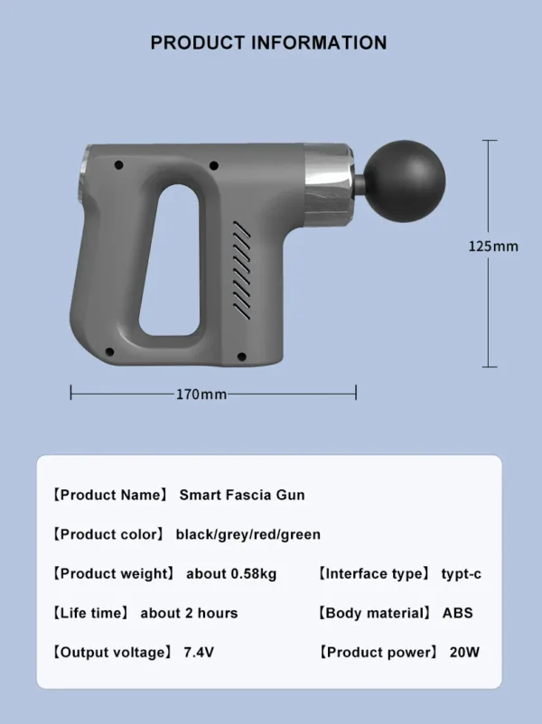 Pistolet de massage multifonctionnel pour la relaxation profonde des muscles – Image 7