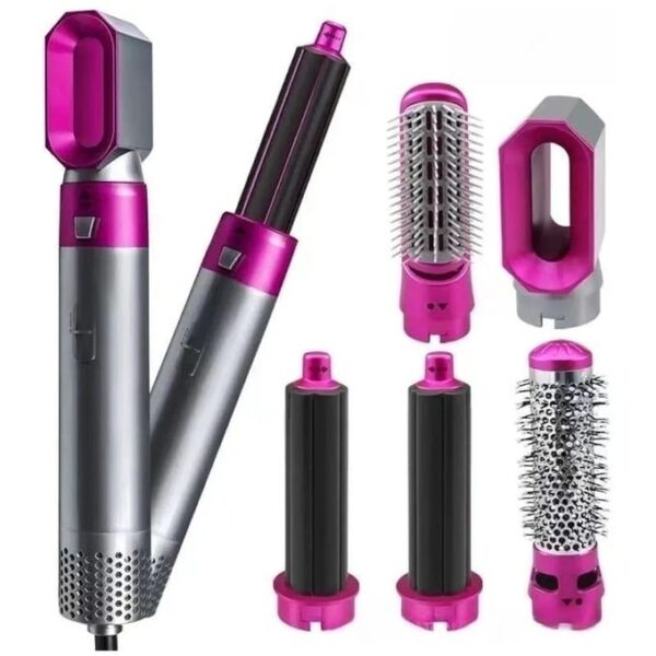 Sèche-cheveux électrique 5 En 1 - Brosse Chauffante - Lisseur Bigoudi - Lisseur Cheveux - Fer A Friser – Image 3