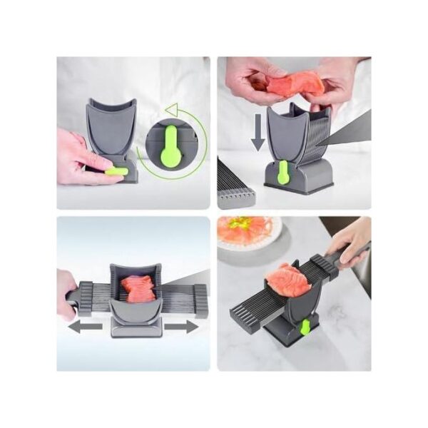 Trancheuse à Viande Multifonctionnelle En Acier Inoxydable – Image 4