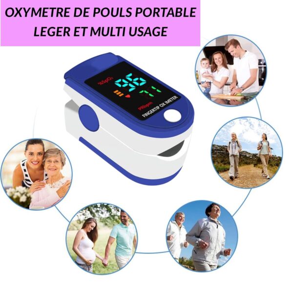Oxymètre de pouls électronique avec Moniteur de fréquence cardiaque – Image 4