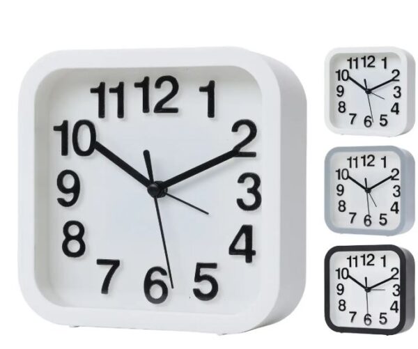 Horloge - Réveil  Décoratif carré - 13 x 13 x 5 cm