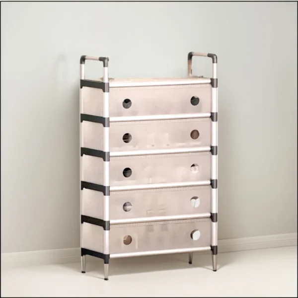 Étagère à chaussures avec couvercle multifonctionnel - 6 niveaux – Image 6