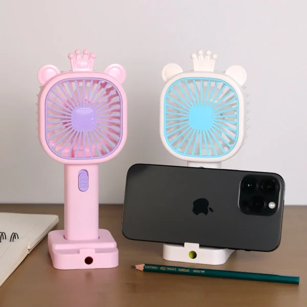 Ventilateur portatif de charge USB pour étudiants et enfants avec conception de canif