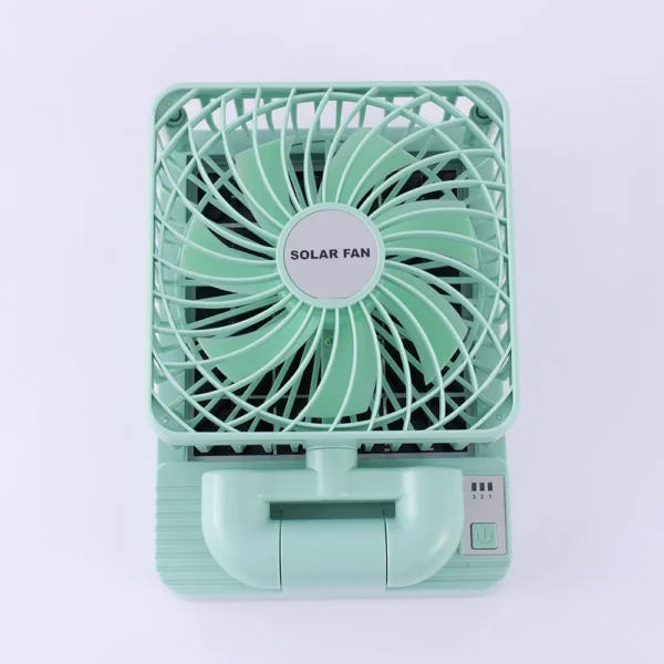 Ventilateur de voiture et de bureau pliable à énergie solaire/rechargeable – Image 4