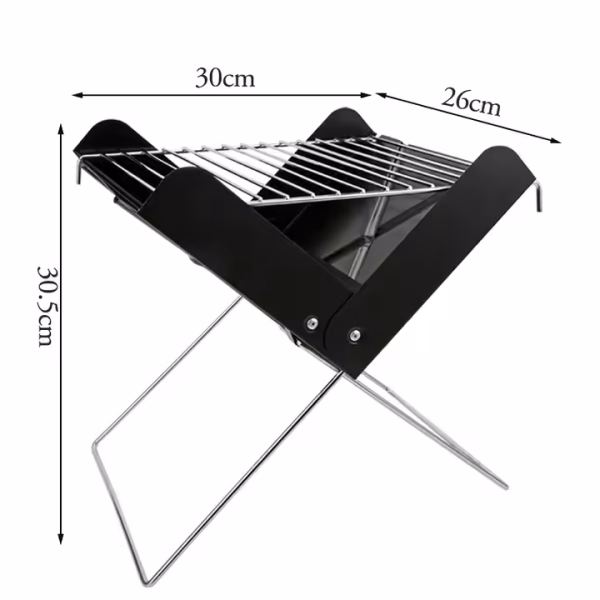 Mini Réchaud De Barbecue Pliable Portable à Charbon De Bois – Image 7