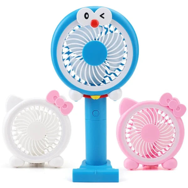 Mini ventilateur Portable Rechargeable Avec Lumière Led