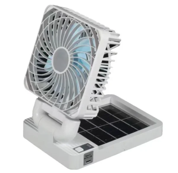 Ventilateur de voiture et de bureau pliable à énergie solaire/rechargeable