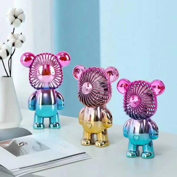 Mini Ventilateur En Forme D'Ours Multicoloré – Image 3