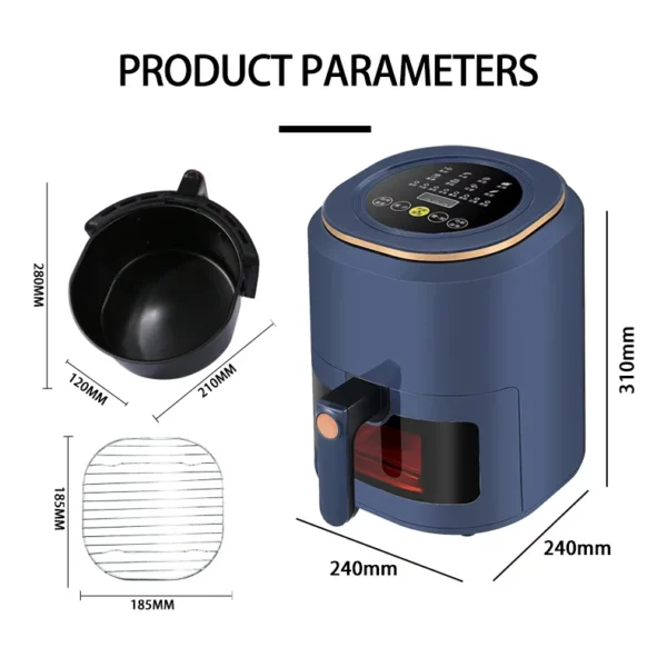 Friteuse Silver Crest à air intelligente avec écran tactile intuitif - 7,5L – Image 7