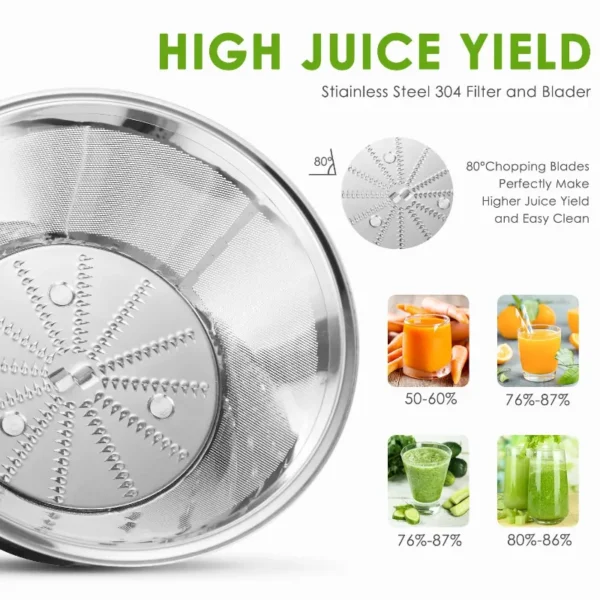 Presse-agrumes - extracteur de jus Sovio en acier inoxydable - 850W – Image 3