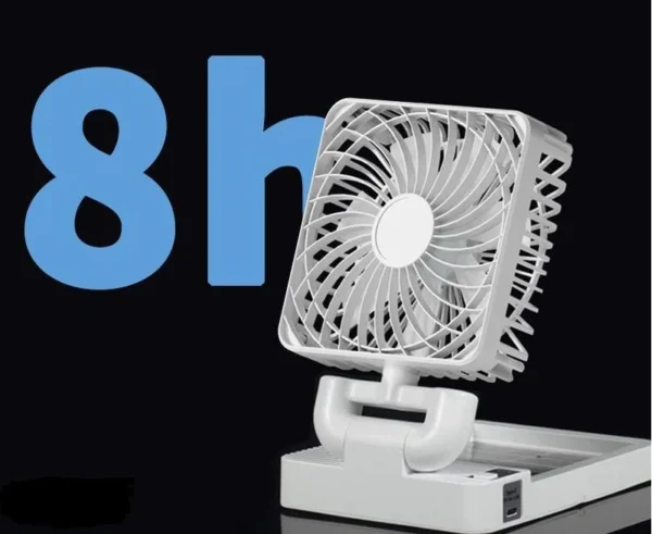 Ventilateur de voiture et de bureau pliable à énergie solaire/rechargeable – Image 5