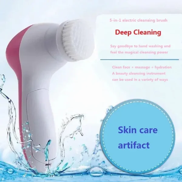 Brosse électrique multifonction 5 en 1 pour le nettoyage du visage – Image 4