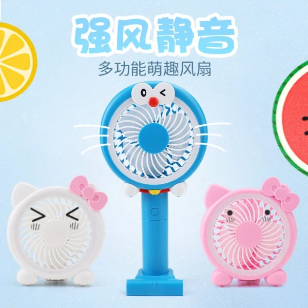 Mini ventilateur Portable Rechargeable Avec Lumière Led – Image 2