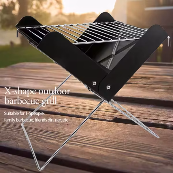 Mini Réchaud De Barbecue Pliable Portable à Charbon De Bois – Image 6