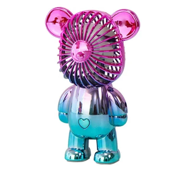 Mini Ventilateur En Forme D'Ours Multicoloré
