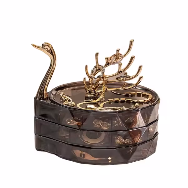 Boîte à bijoux en forme de cygne