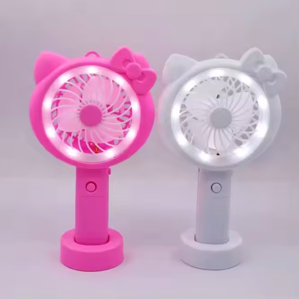 Mini ventilateur Portable Rechargeable Avec Lumière Led – Image 3