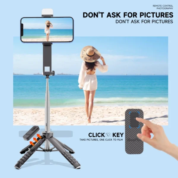 Mini perche à selfie 3 en 1 pour téléphone portable – Image 3