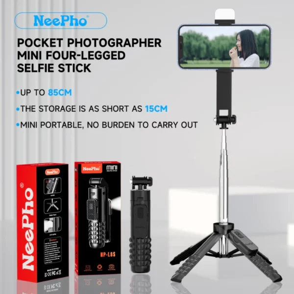 Mini perche à selfie 3 en 1 pour téléphone portable