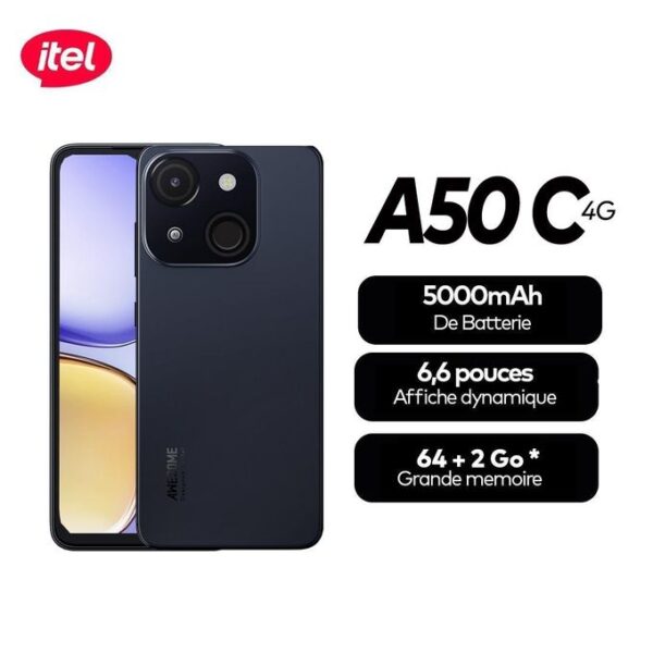 Itel A50C - 2GB RAM + 64GB ROM - 8MP/ 5_MP 4000mAh